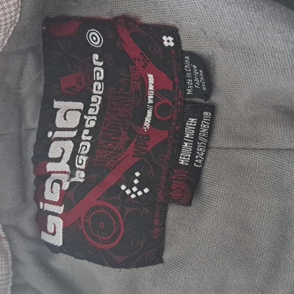 LIQUID BOARDWEAR ski pants snowboard winter sports tan pink check Medium *FLAW - Picture 8 of 9